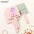 Wholesale Makeup Mirror Print logo square Shapes Cosmetic pink Hand Mirrors Makeup Pocket Mirror for Promotional