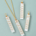 Wholesale Handmade Gemstone Natural Wire Wrapped Selenite Stick Crystal Pendant for Gift