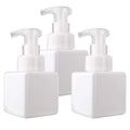 250ML Refillable Square PETG Plastic Dispensers Empty Shampoo Foaming Soap Lotion Pump Bottles with Screw Cap MOQ 100pcs
