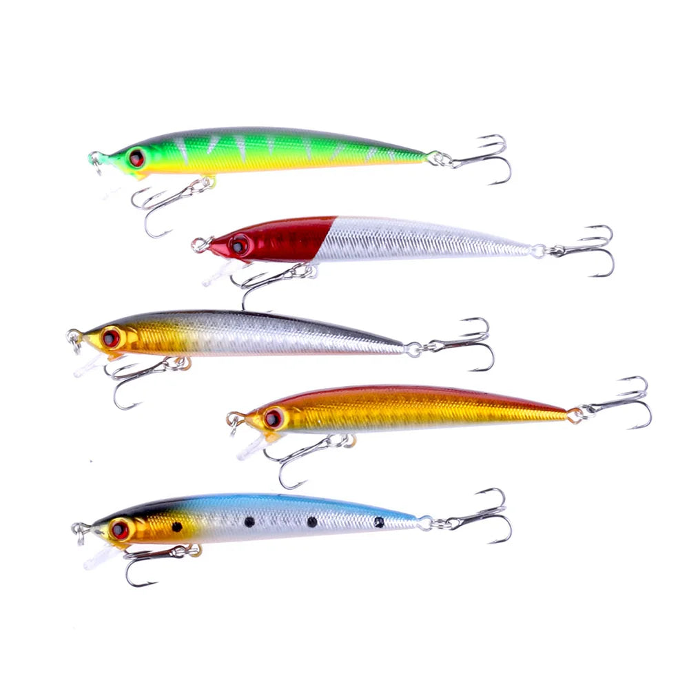 8.5cm/6g Deep Dive Hard Minnow Bass Lure Plastic Artificial Plastic Minnow Wobbler for Perch Fishing