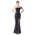 18682# Sexy Long Slimming Toast Bride Heavy Craft Beads Socialite Party Evening Dress