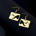 Manufacturer Stainless Steel 18K Gold Plated Papua New Guinea Map Pendant Earrings for Women Afro Statement Earrings