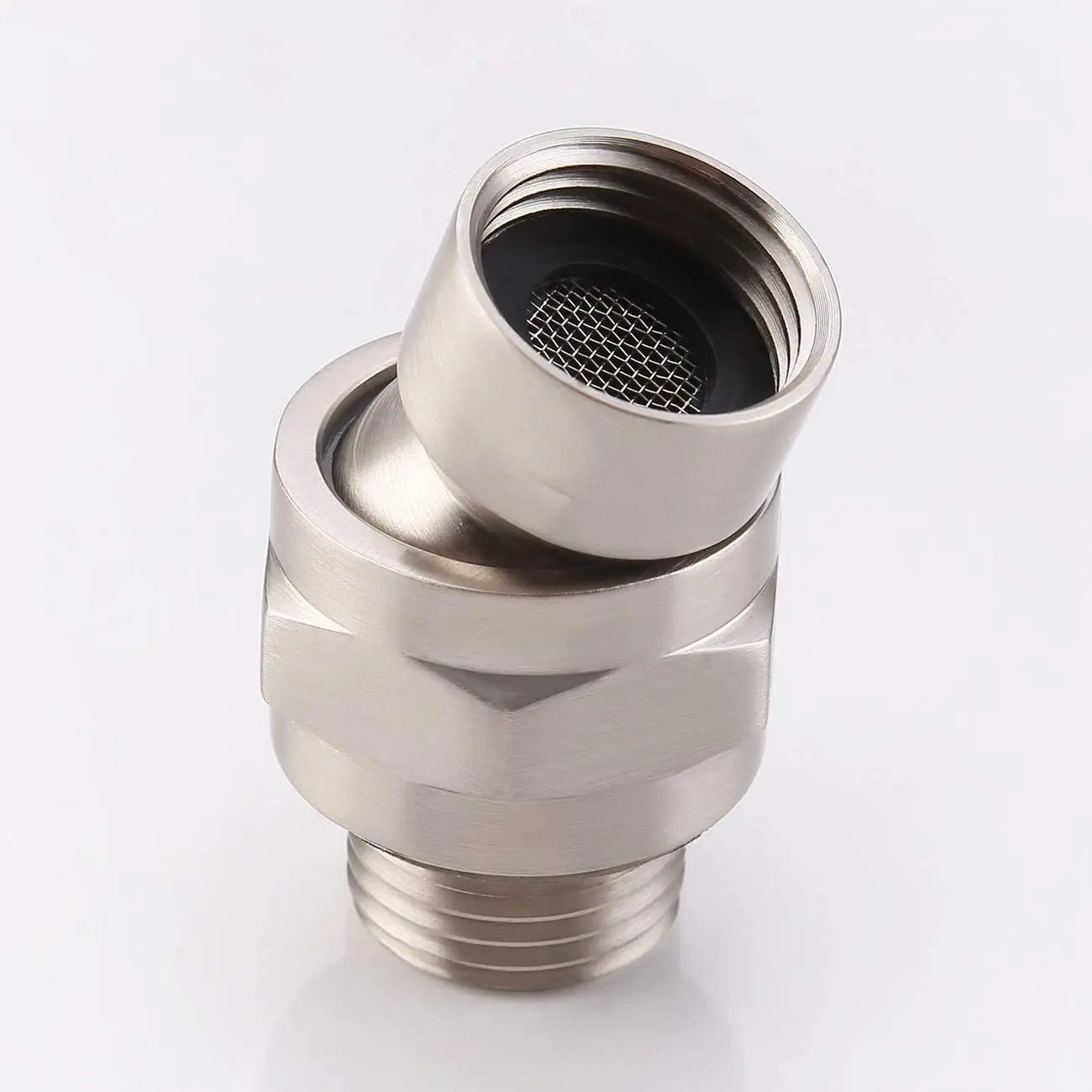 Universal Adjustable Chrome Finish Shower Arm Extension Component Brass Swivel Shower Connector Adapter Easy Bathroom