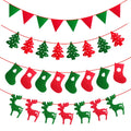 Wholesale Creative Shaped Indoor Garden Felt Xmas Pennant Christmas String Hanging Flag for Festive Decoration