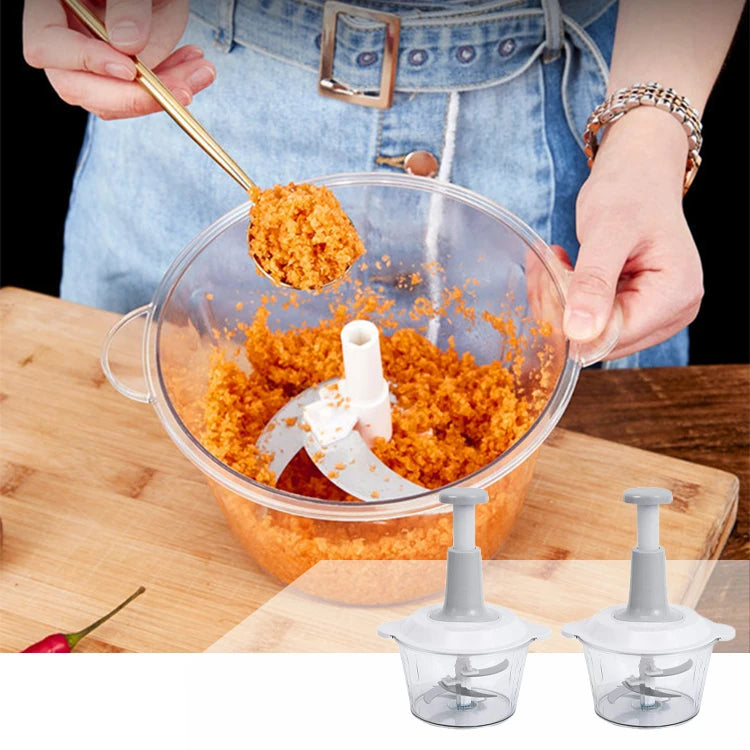 Hot Sell Plastic Pp Onion Veggie Vegetable Slicer Cutter Manual Push Hand Meat Chopper