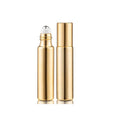 Luxury UV 5ml 10ml Electroplating Gold Silver Black Light-proof Essential Oil Glass Roll on Bottle