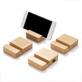 Natural Wooden Cell Phone Tablet Phone Holder Custom Laser Engrave Print Logo