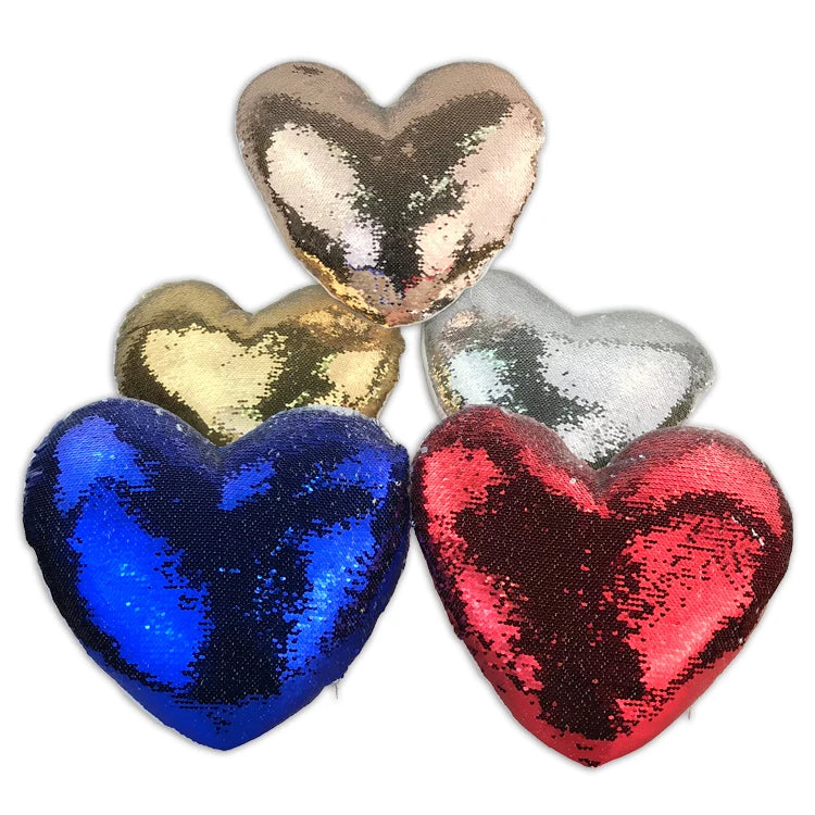 Color Changing Pillow Case Sublimation Heart Shape Pillow for Christmas Gift