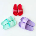 Wholesale Summer Outdoor Men's Anti-Slip PVC Platform Slides Red Custom Logo Stylish Sandals Comfortable Hot Slippers for Men