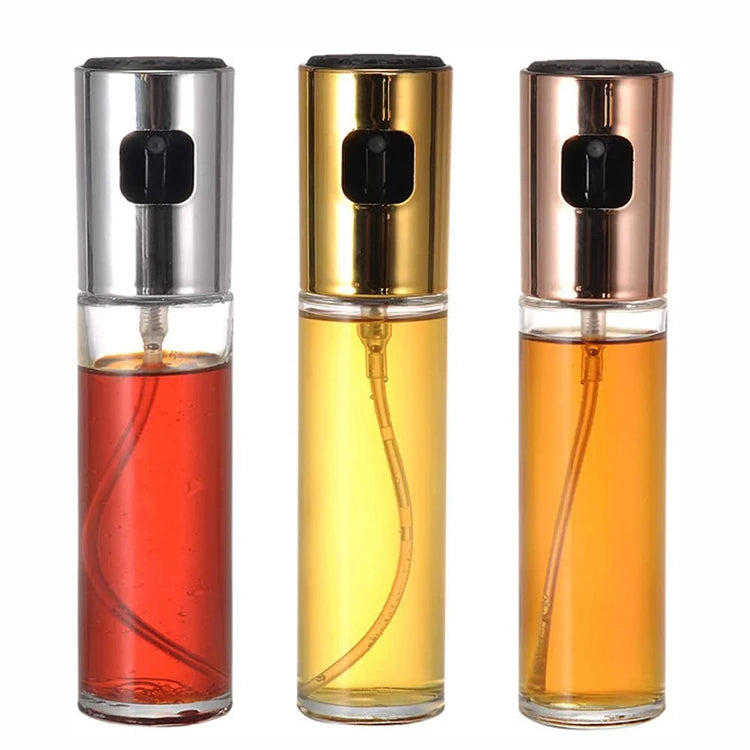 Custom 100 ml Spray Oil Glass Bottle with Plastic Pump Support Customized Print Logo Spray Oil Bottle Kitchen