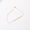 Fancy Hiphop Girls 18K Gold Plated Stainless Steel Chain Anklets for Women