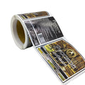 Luxury Glossy Wine Label Foil Stamping Personalized Red Wine Sticky Labels Roll