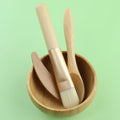 Cute Mini DIY Eco-friendly Bamboo Facial Mask Clay Cream Mixing Bowl & Brush Spatula Spoon Set for Face Skin Care Beauty Tool