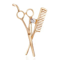 2024 Fashion Scissor Comb Custom Lapel Pin Brooch for Women Men