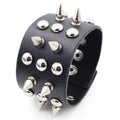 Wholesale Punk Woman Man Decorative Rivets Leather Bracelets