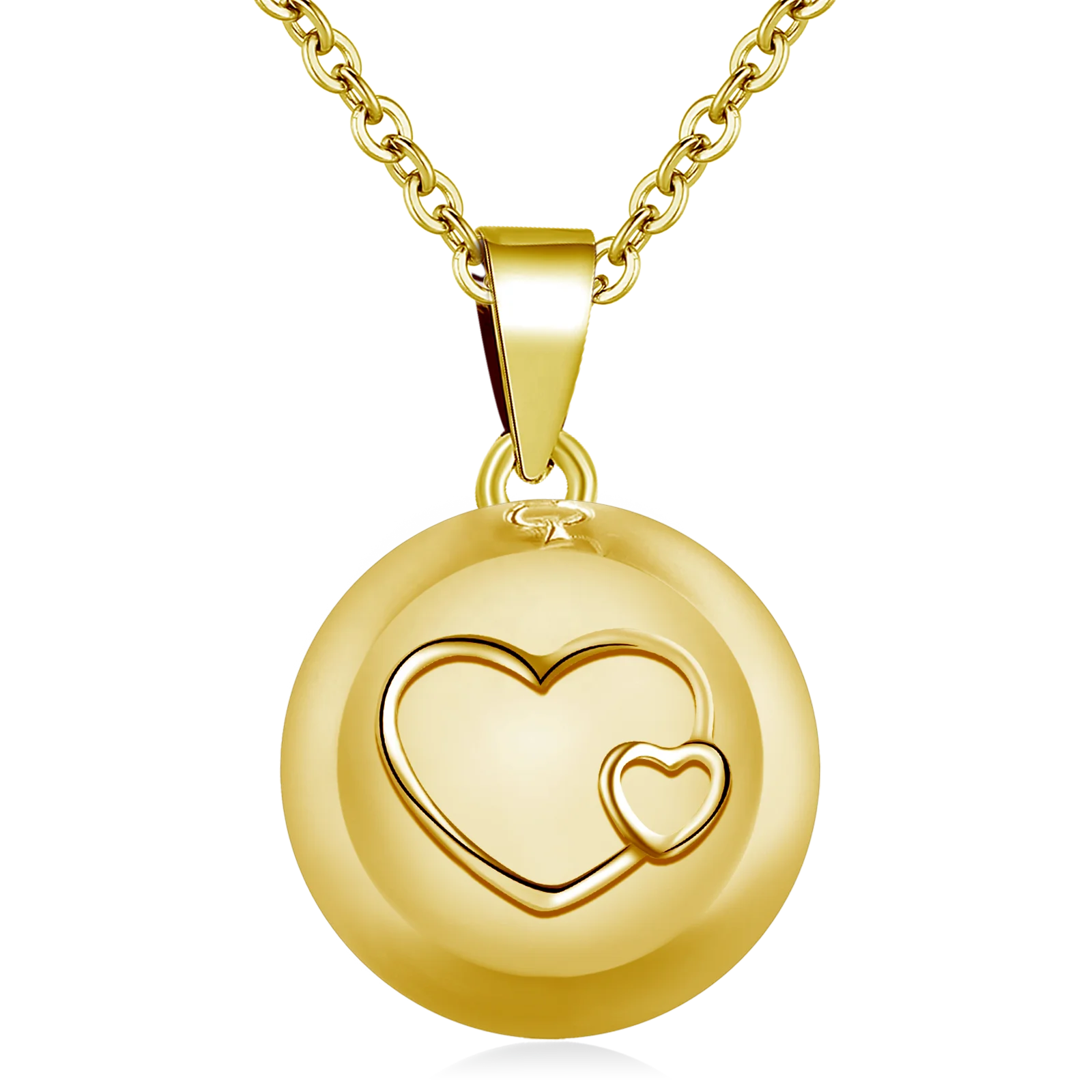 Pregnancy Women Music Heart Wishing Bola Chime Harmony Ball Bell Pendant Necklace