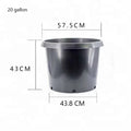 Hot Sale Black 20 Gallon Pot Factory Directly Wholesale Black Tree Pot
