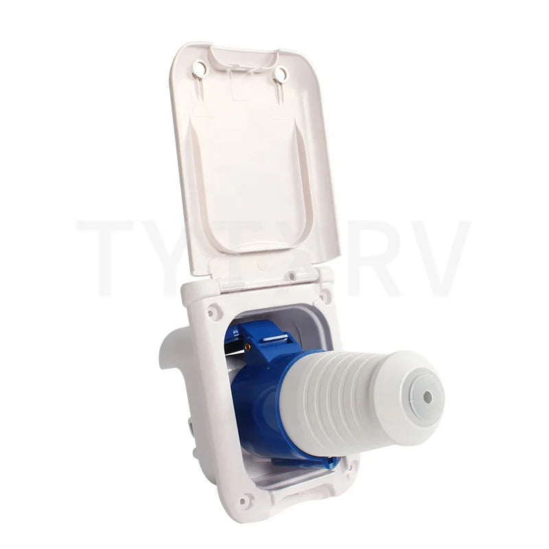 TYTXRV 16A Caravan White Charging Socket Box Charging Socket & Plug