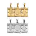 Fashion Stainless Steel Maria Medal Charms Pendants DIY Jewelry Making Accessories Necklace Components Findings Supplies