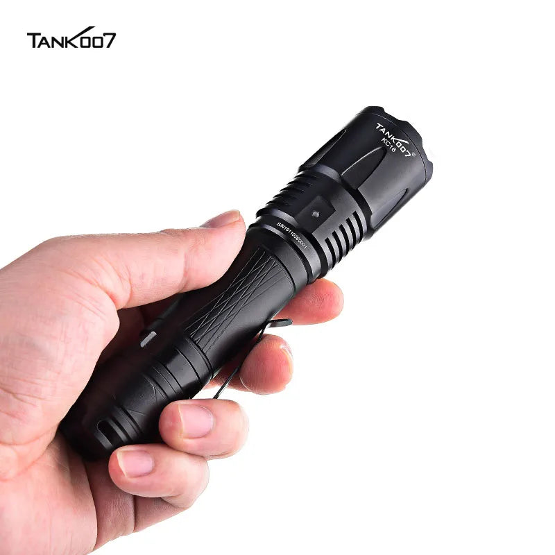 TANK007 KC16 High Power Work Light Rechargeable Tactical Torch Light Long Distance LED Flashlight Kit for Indoor Outdoor Work