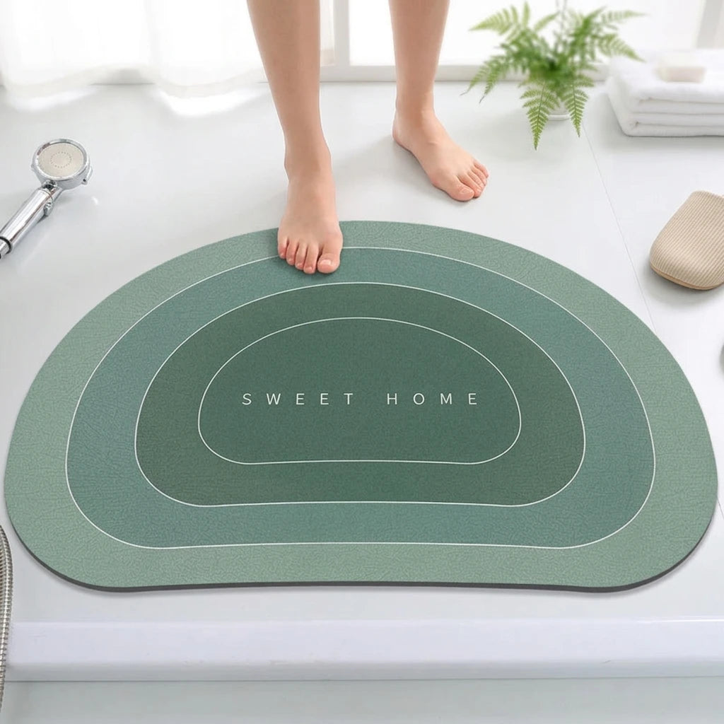 Soft Diatomaceous Earth Mud Bath Mat Quick-drying Non-slip Bathroom Carpet Absorbent Rubber Entry Mat