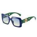 GWTNN OEM Lunettes Fashion Hollowed-out INS Vintage Square Modern Twist Leg Design Chain Sunglasses