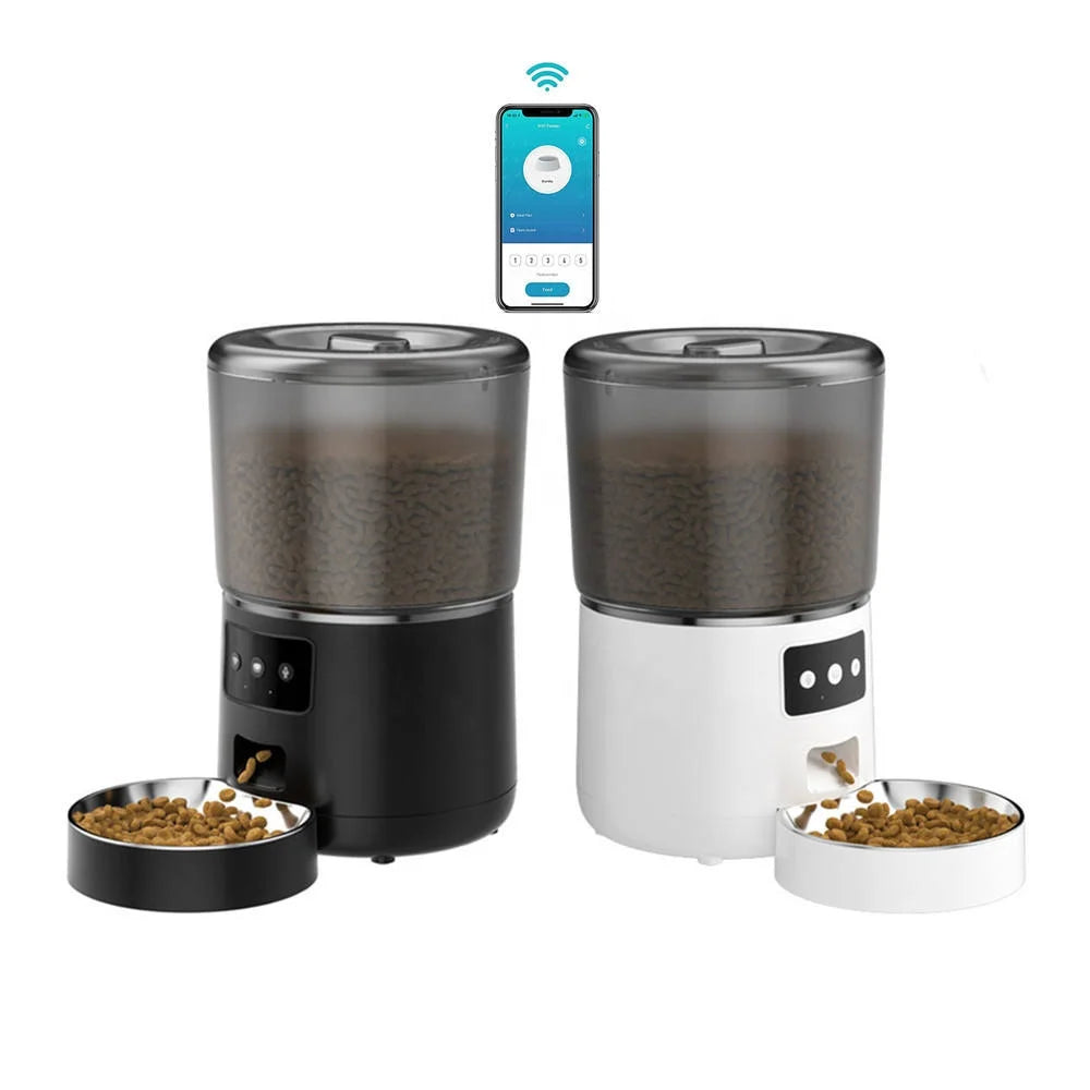 Wholesale 4L Smart Wifi Pet Feeder with App Remote Control Cute Small Plastic Bowls  Pet Accessories Includes Voice Recorder