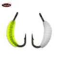 TAKEDO TK14 12pcs Per Bag Carp Fishing Maggot Bait Grub Soft Lure Baits Lifelike Smell Bread Worms Fly Fishing Lure With Hook 2#