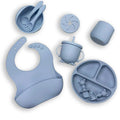 Wholesale Supplies Tableware Baby Feeding Set BPA Free Tableware Suction Dish Bowl Plate Divided Silicone Baby Feeding Set