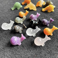 Wholesale Natural Hand Carved Green Aventurine Dolphin Clear Quartz Whales for Meditation Decoration