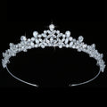 Ready to Ship Exquisite Bridal Tiara Simple Classic Bridal Hair Accessories Copper Cubic Zircon Wedding  Crowns for Women BC5528