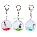 Holiday Gifts Funny Snow Keyring Custom Shape Hard Plastic Keychain Bag Accessories Car Keyring Acrylic Christmas Keychains
