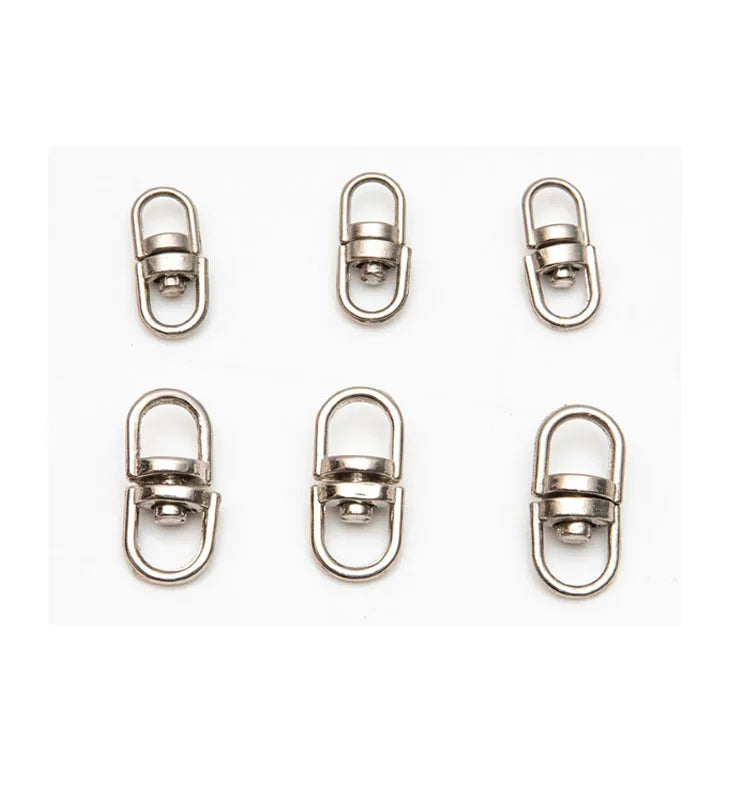 Double Ended Metal Swivel Eye Hook Key Chain Swivel Connector Clasp Swivel Lanyard Key Ring Connector for Jewlery Keychain DIY
