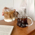 Ins Korea clear Grape Glass Cup with Handle High Quality Breakfast Milk Glass Cup