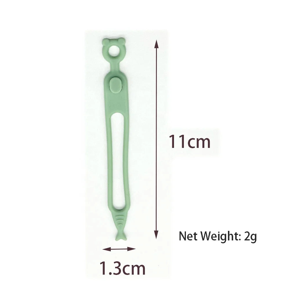 Silicone Cable Straps Cord Organizer for Bundling Earphone Phone Charger Computer Cords Reusable Cable Ties Wire Organizer