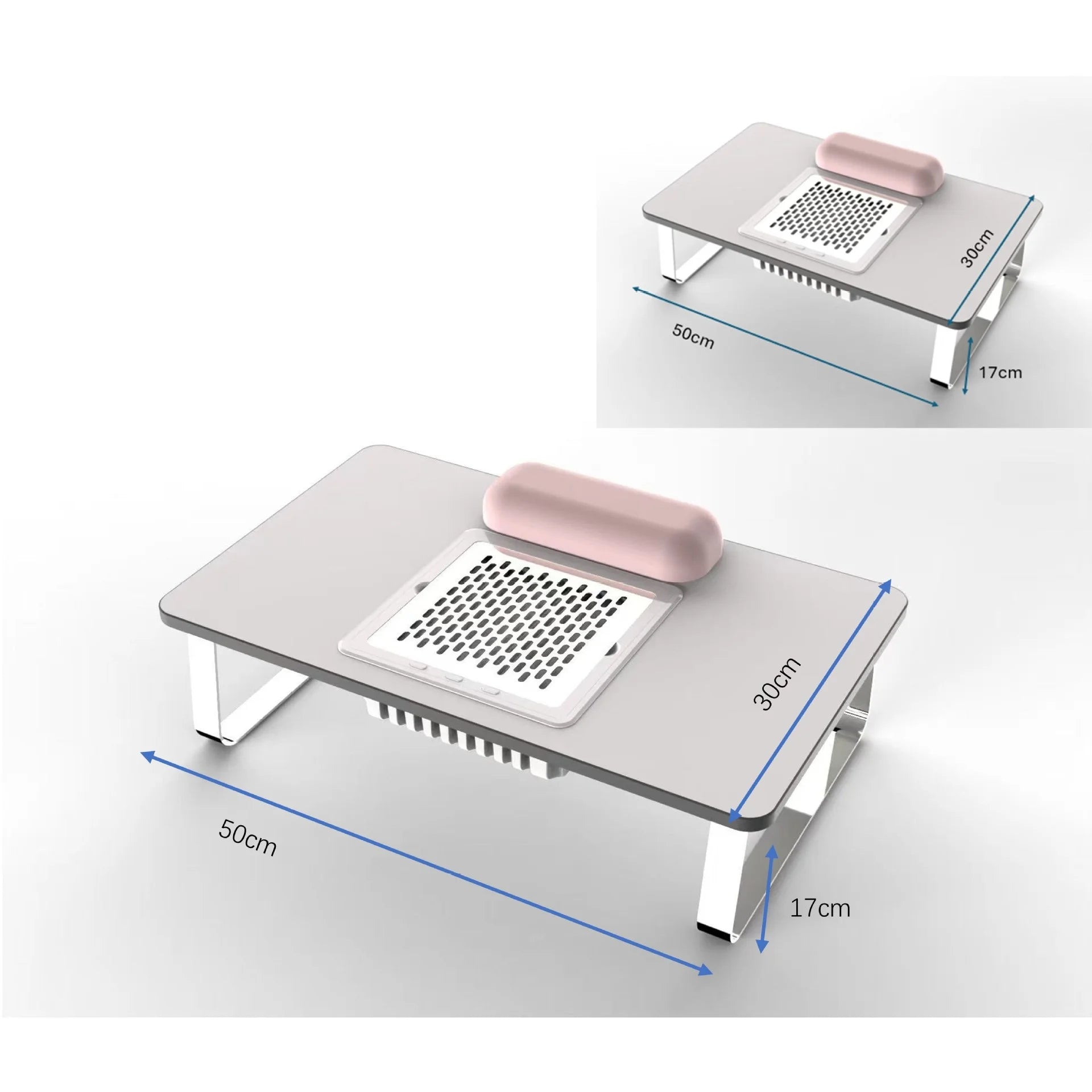 T-One Mini Manicure Table Convenient Portable Nail Beauty Vacuum Cleaner with Super Adjustable Dust Collector Moveable Design