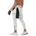 Wholesale Embroidered Custom Logo Lightweight Lace Men's Gym Pants New Design High-Waist Canvas Elastic Waist Pockets Casual