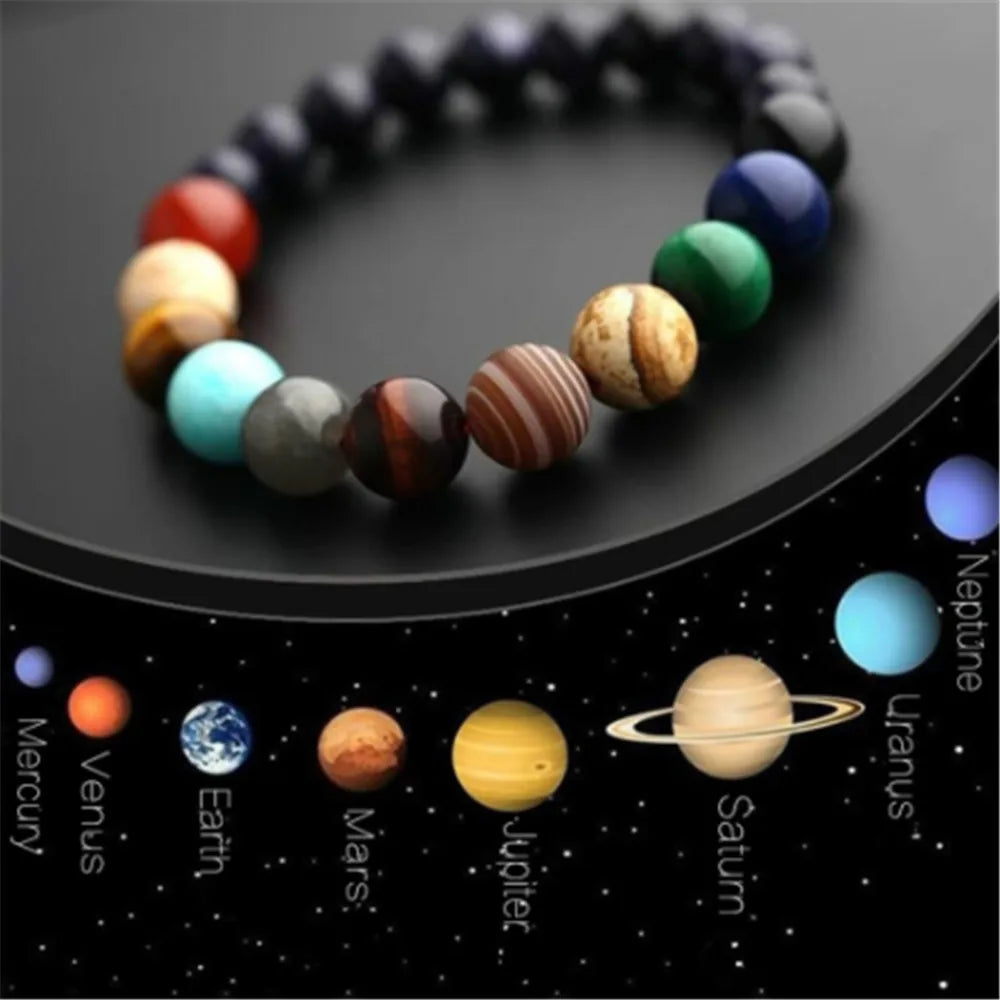 2022 Eight Planets Bead Bracelet Men Natural Stone Universe Yoga Solar Chakra Bracelet for Women Men Jewelry Gifts Drop Shipping