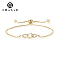 Modern Round Box Chain Adjustable Beads 925 Sterling Silver 0.8mm D0.07CT Real Moissanite Ladies Mossanite Bracelet for Women