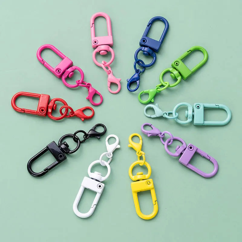 Wholesale DIY Keychains Accessories Colorful Lobster Clasp Hooks Swivel Lanyards Snap Hooks Key Rings