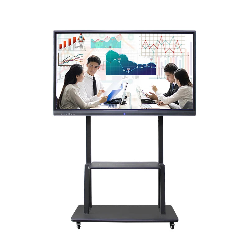 Dual System  Anti Glare Smart  Interactive Whiteboard  Touch Screen Stand for School All in One Monitor