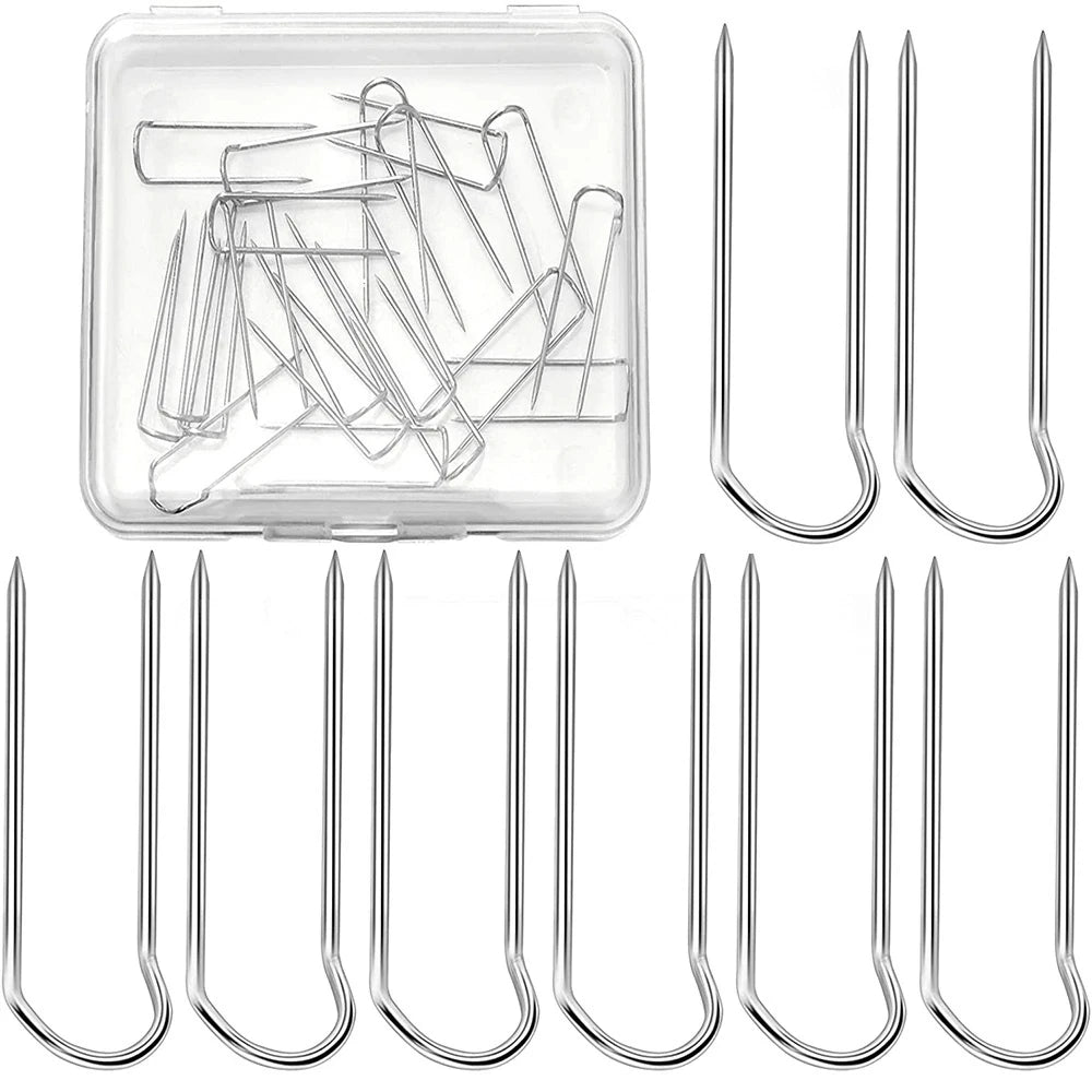 23mm50Pcs Fork Quilting Metal U Pins Craft Straight Quilting Needle for Sewing Fabric Craft Jewelry Making Sewing Pins