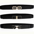 Wholesale Stylish Dresses and Skirts Comfortable Thin Elastic Waistband Bowknot Buckle PU Stretch Skinny Belt for Ladies