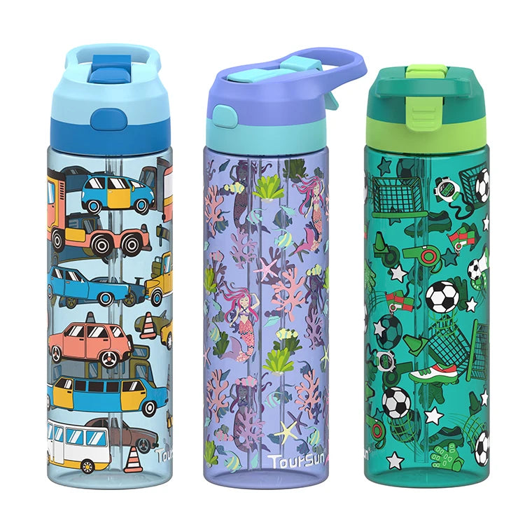 Factory Wholesale School Children Leak Proof Bpa Free Kids Plastic Sports Water Bottle