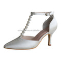 Customized Heel Fashion Luxury Shoes Bride with Pearl Dropshipping