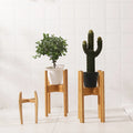 2022 Cheap Eco-Friendly Durable Traditional Garden Supplies Indoor Small Bamboo Adjustable Plant Stands Flower Pot Holders Rack
