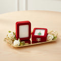 Jewelry Storage Case Clear Window Silver Lock Ring Earrings Gift Boxes Jewelry Display Necklace Jewelry Boxes