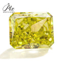 HOT Sale Lemon Yellow Color Ice Crushed Cut Radiant Cubic Zirconia Stock Chart Gems Jewelry Making Cubic Zirconia