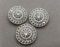 Wholesale HFOUR 20mm Round Nickel-Free Fashion Sewing Zircon Buttons Crystal Glass with Shank Plating Technique for Garments