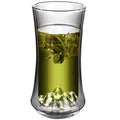Novelty Design Japanese Style Fuji Mountain Shape Double Wall Glass Tea Cup Double Walled Tea Glass With Fuji Mount